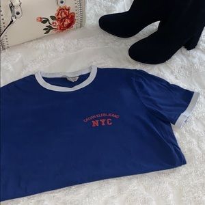 Calvin Klein Royal Blue Ringer Tee